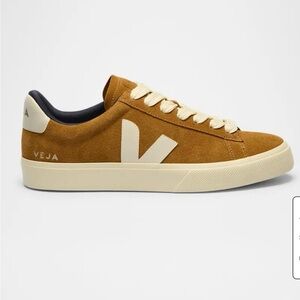 Veja Women's Tan and Cream Campo Suede Sneakers